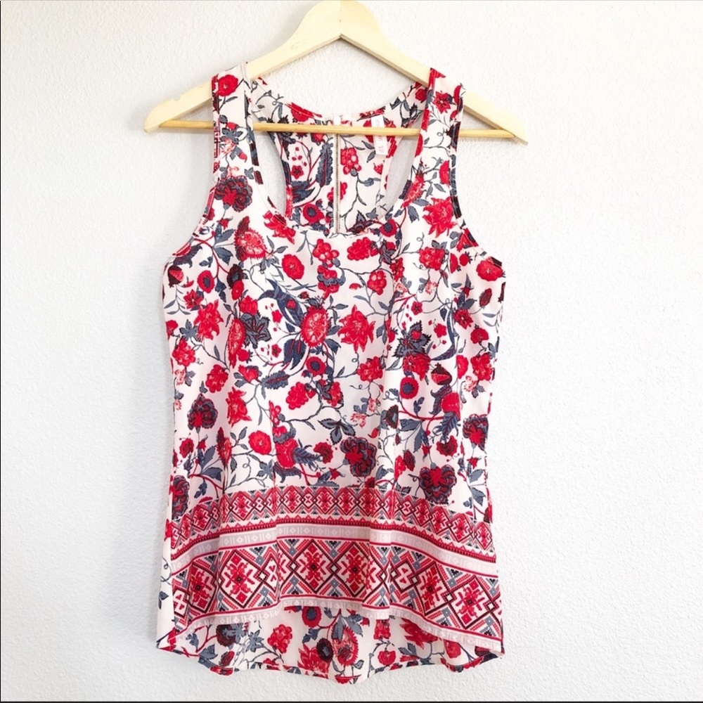 Xhilaration Boho Floral Design Top Sz Small